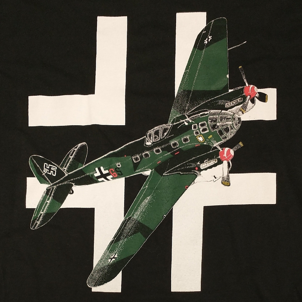 Heinkel He III 1935 Vintage T Shirt USA Made Single Stitch XL Aviation History